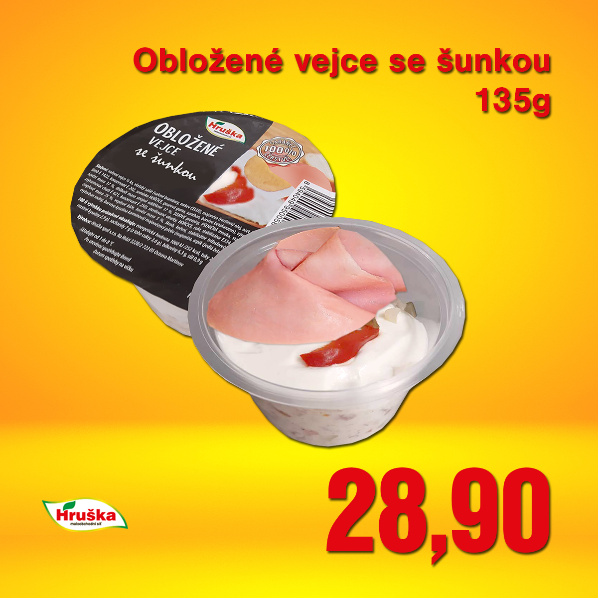 Obložené vejce se šunkou Hruška 135g